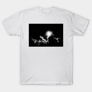 Monochrome image of sun burst T-Shirt